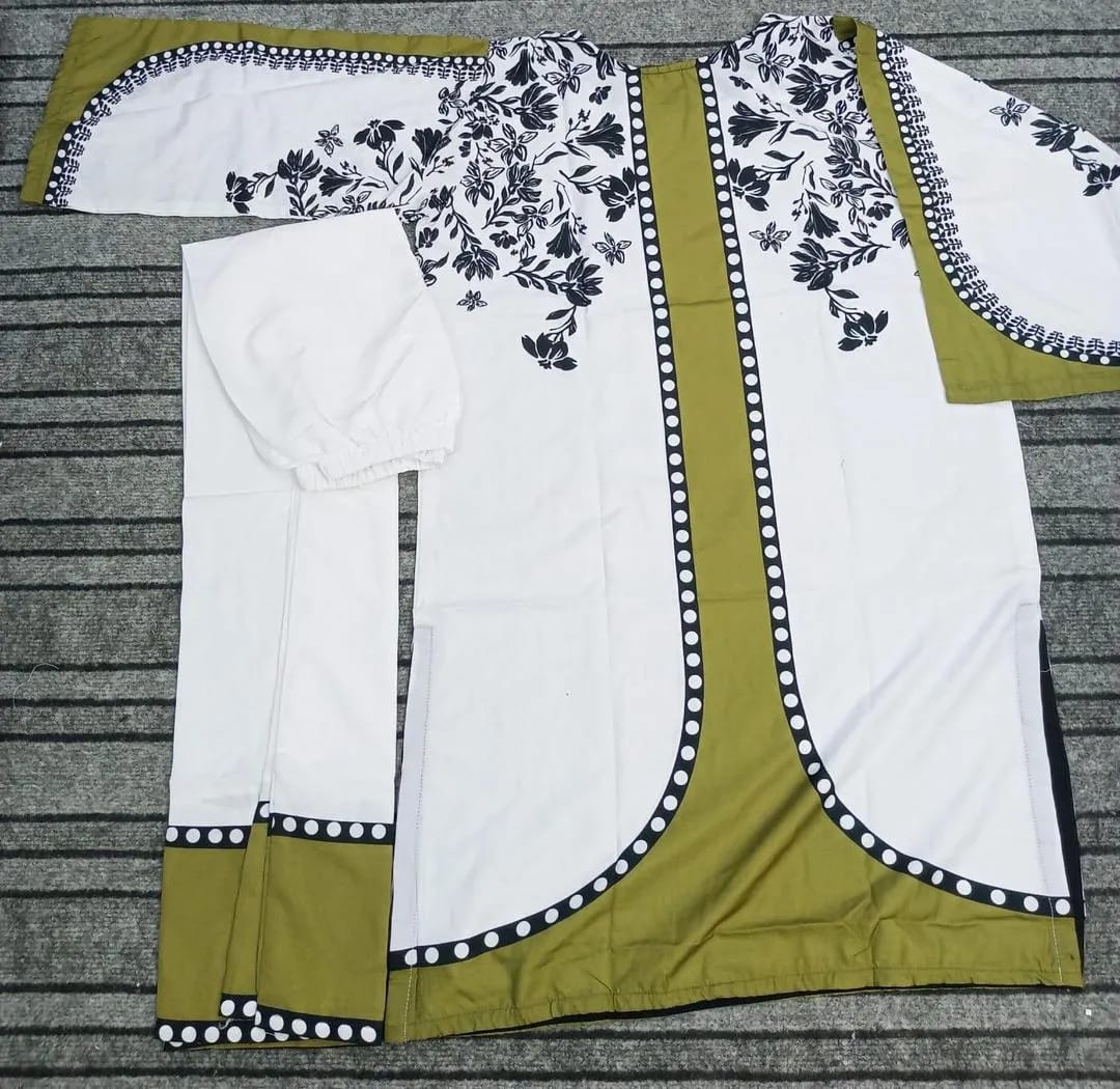 Green Printed Grip Silk 2Pcs Set Product Description:
