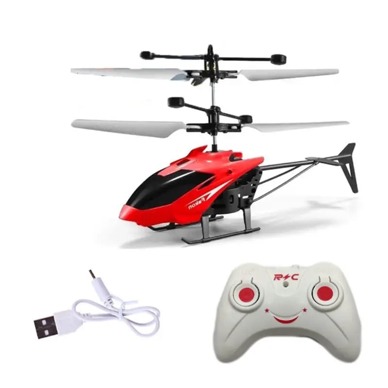 Sensor-Controlled Helicopter Toy for Kids 1-12 Years | Remote Control On/Off Infrared Flying Helicopter with LED Lights | Indoor Hover Toy Gift