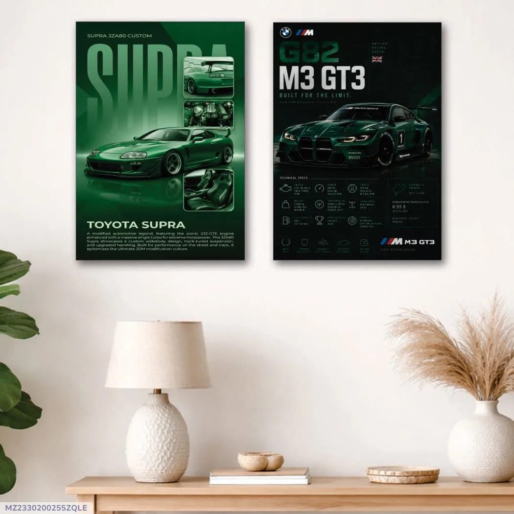 Cars Design Wall Art & Paintings 2 Piec