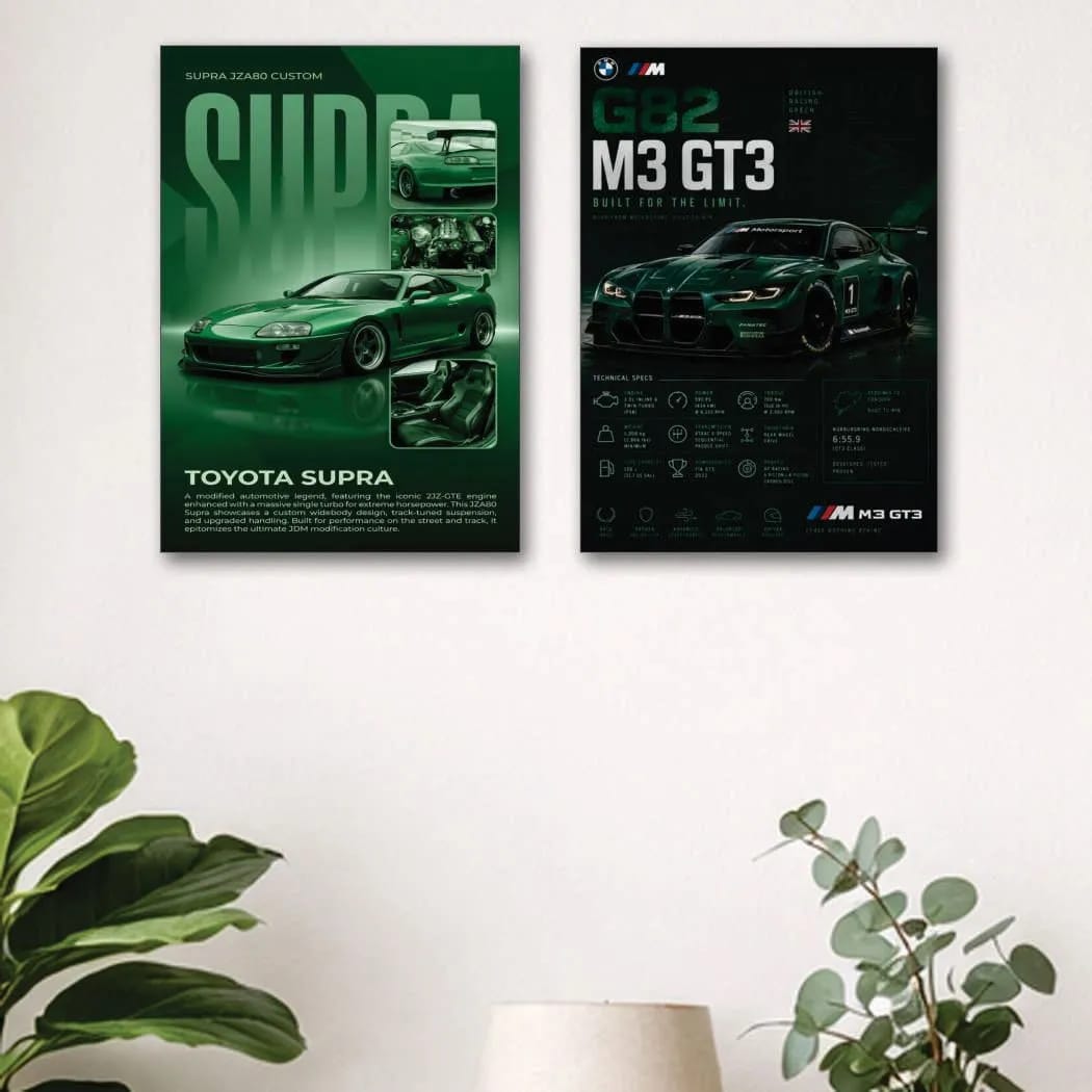Cars Design Wall Art & Paintings 2 Piec