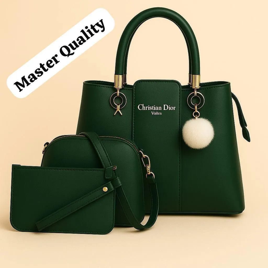 Leather 3Pcs Women Handbag Set