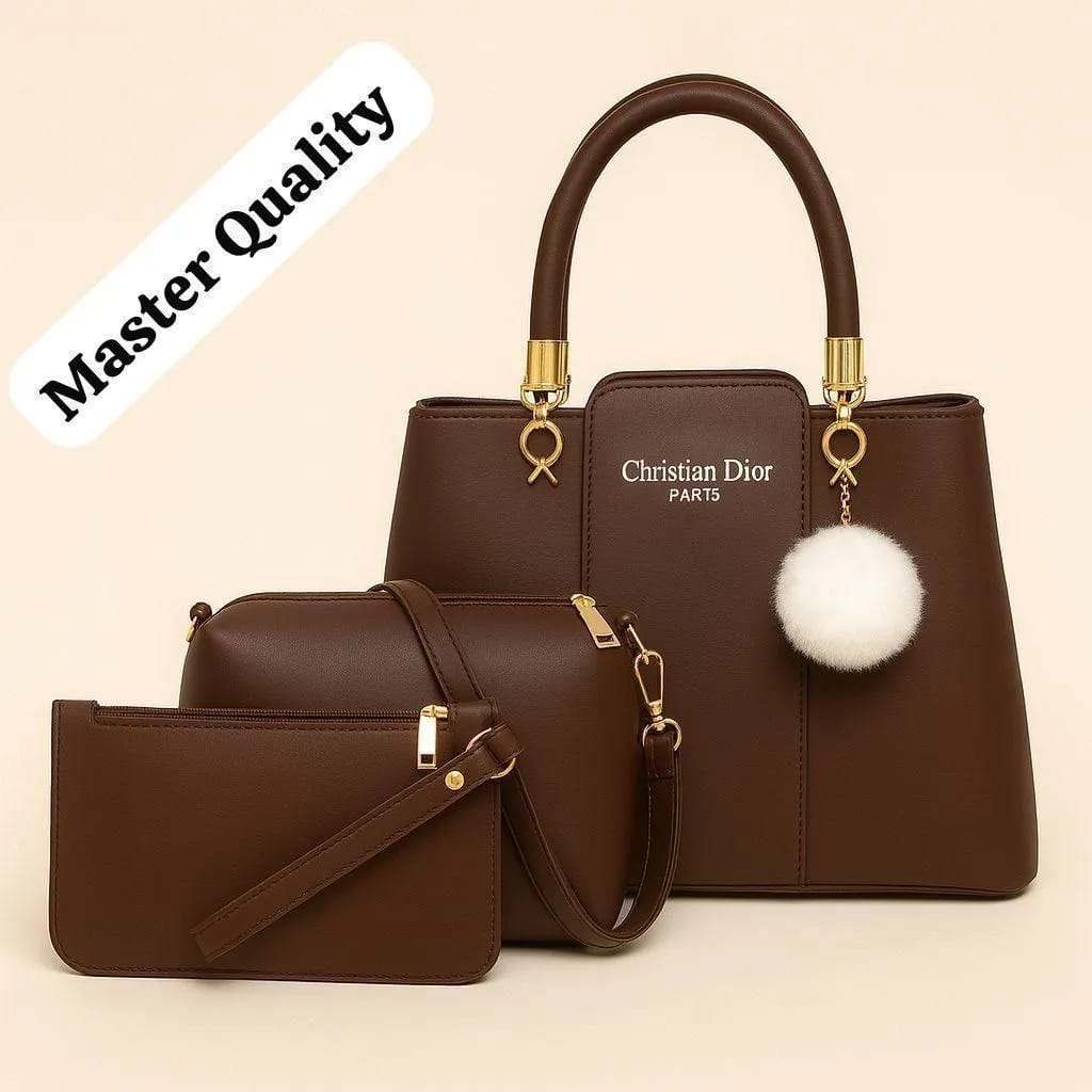 Leather 3Pcs Women Handbag Set