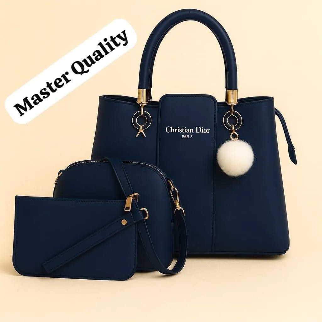 Leather 3Pcs Women Handbag Set
