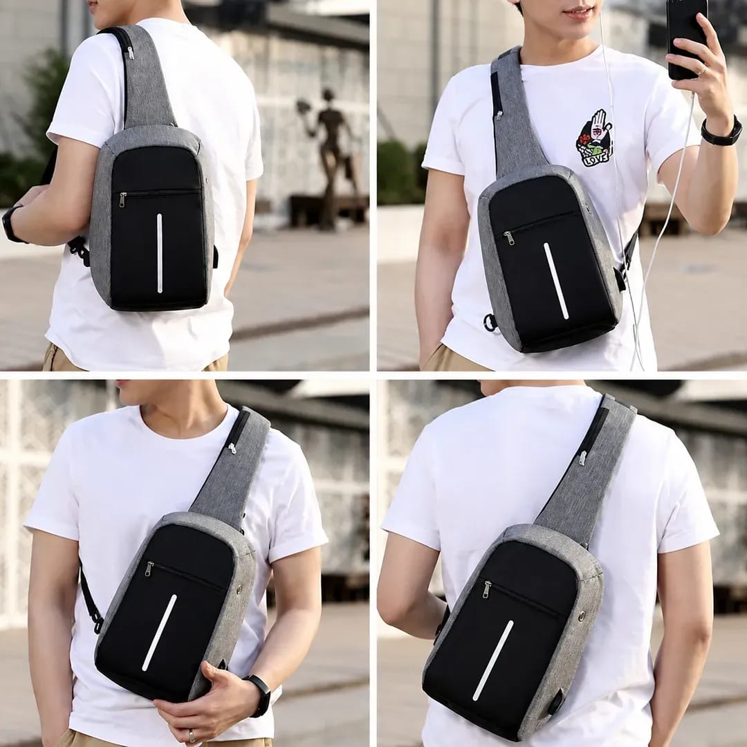 Smart Crossbody Bag with USB Charging & Anti-Theft Design