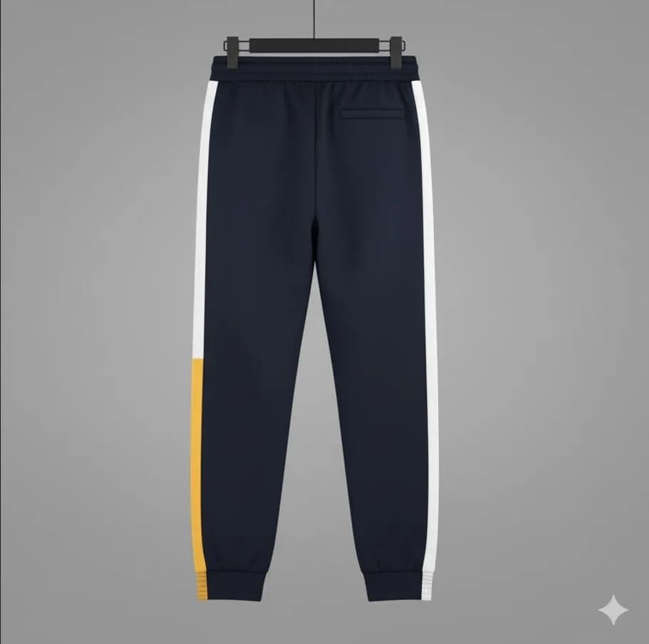 Men Dri Fit Printed Track Pants Blue Freedom Design